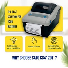SATO CG412DT Direct Thermal 4×6 Label Printer – similar to Dymo LabelWriter 4XL
