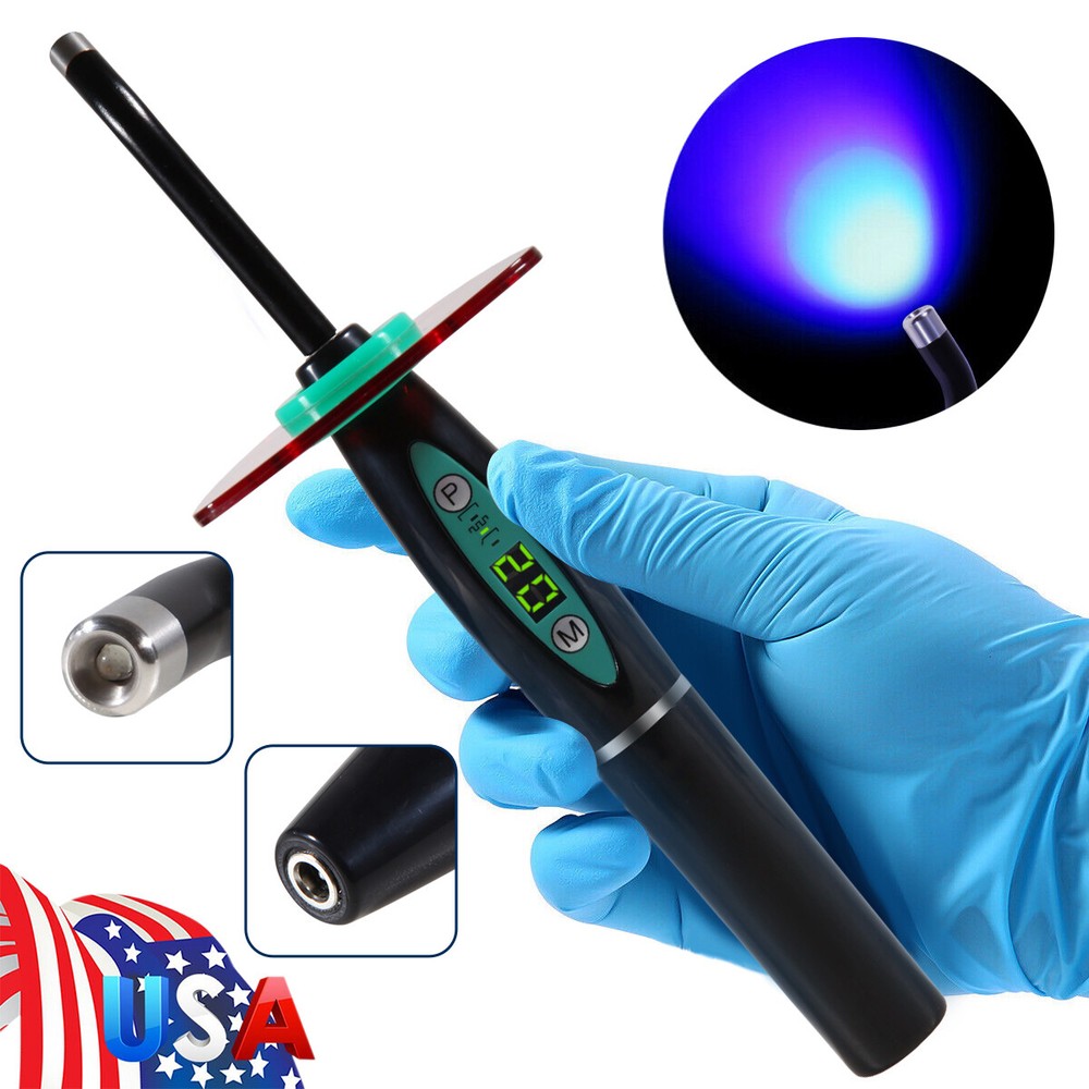 Dental LED Cure Curing Light Lamp Wireless Cordless 2000mw 5w Tool Resin Cure US