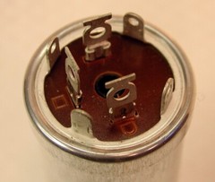 NICHICON 3-Section Electrolytic Can Capacitor: NOS 100uF/300V (X2), 300uF/175V
