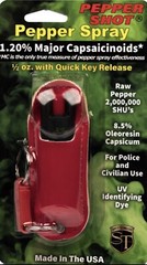 RED RAW Pepper Spray Dye Keychain Keyring Self Defense Protection Women USA MADE