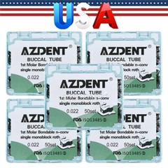 Dental Orthodontic Sgl Buccal Tubes 1st molar Roth 0.022 Monoblock 50Set/pack