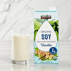 Kirkland Organic Soy Beverage Vanilla 32 fl oz 12-Pack Costco Non-Dairy