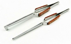 2 Fiber Grip Tweezers Cross Locking Straight & Bent Wire Holding Slotted Tweezer
