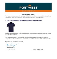 Polo Shirt Lightweight Jersey Breathable Workwear & Casual Polo Bulk Pack (48)