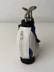 Golf Bag Shaped Pen Pencil Holder W Clubs As Pens Black Red Blue