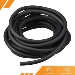 Solid Rubber Cord 10ft 6mm(1/4″) Dia Matte Black Rubber Cord