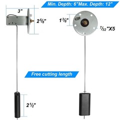 Marine Fuel Sending Unit,Boat Fuel Tank Sending Unit for Marine 6-12 Inch Depth