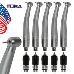 1-5 Pcs Dental High Speed Turbine Handpiece Standard Head+ 4Hole Coupler Yabang