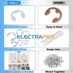 120/200x E Clips C CIRCLIPS Stainless Steel Kit Retaining Ring Assorted 1.5-10mm