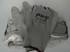 LOT OF 144 Pairs LIBERTY P-GRIP WORK GLOVES GREY PU POLYURETHANE PALM SP4639G