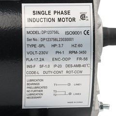 3450 RPM 3.7 HP 230V Electric Motor Compressor Duty 56 Frame 1 Phase 5/8″ Shaft