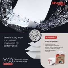 WypAll GeneralClean X60 Cloths Multi-Task Cleaning Wipes (34790), Pop-Up Box