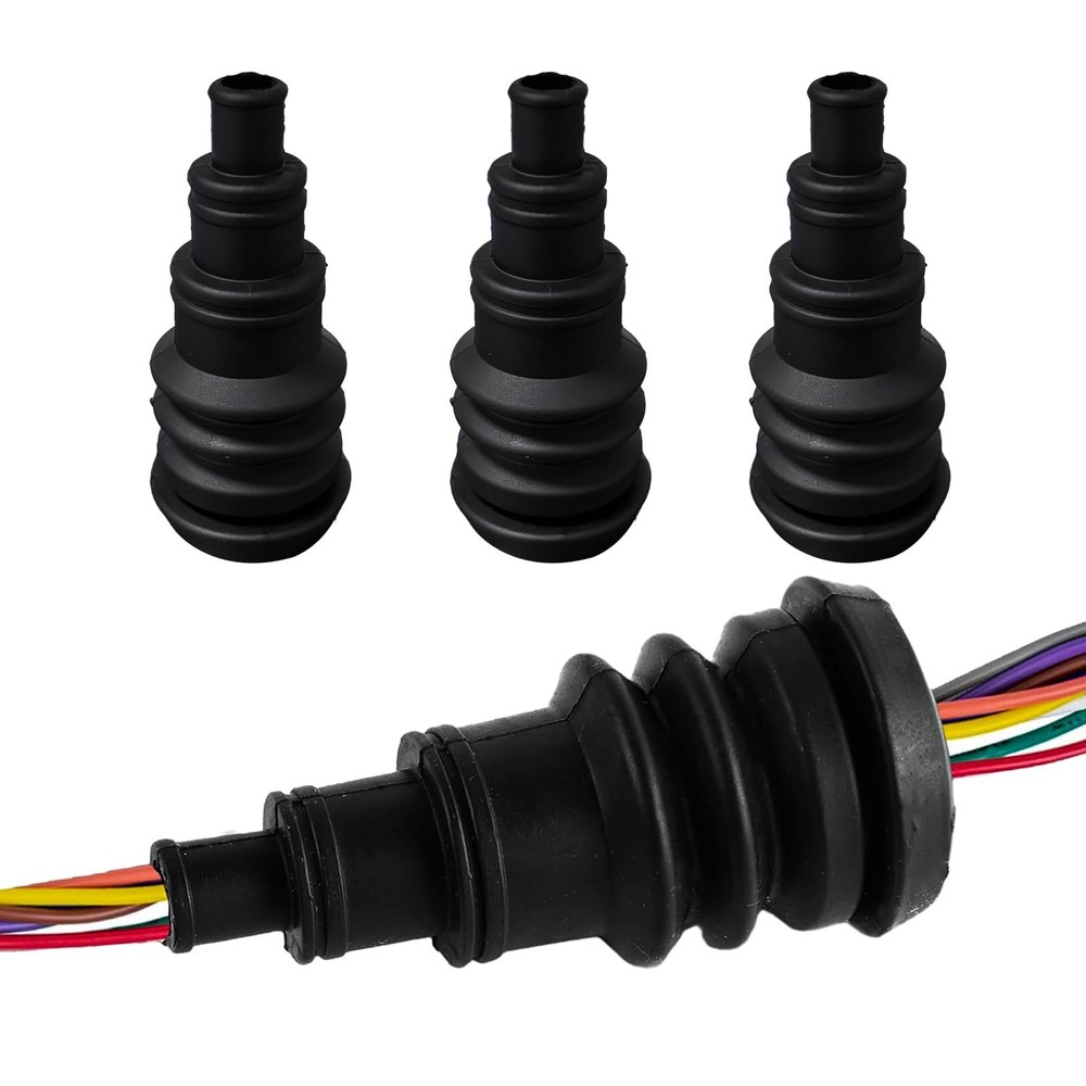 4 PCS Universal Firewall Boot Rubber Grommets for 3/8 to 1 Inch Wires