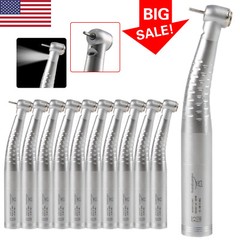Dental Fiber Optic LED High Speed Handpiece Push Button 4/6 Hole KaVo Style