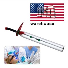 Dental LED Curing Light Cordless 1 Second Cure Light Lamp Metal Head 3Modes