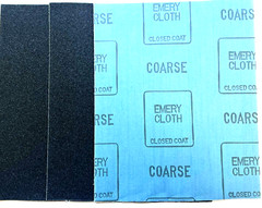 9 x 11 EMERY CLOTH COARSE SANDPAPER SHEETS – CLOSED COAT – 50 PIECES – OLD STOCK