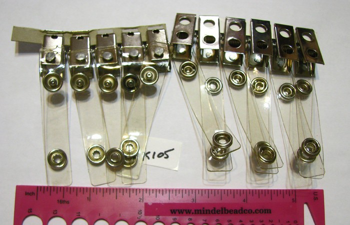 Vinyl PVC STRAP CLIP BADGE CLIP FOR ID BADGE HOLDERS Lot of 11 – K105