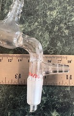 Lab Glass Inc – 14/20 Jacketed Vigreux Vacuum Distillation Head – 180mm – USA