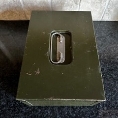 Vintage ASCO Art Steel Co Green Metal Lock Box New York USA vtg – WITH 2 KEYS