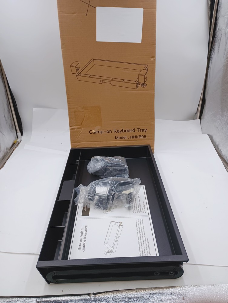 HUANUO CLAMP ON UNDERDESK KEYBOARD TRAY DRAWER ORGANIZER FOR PENS & SUPPLIES