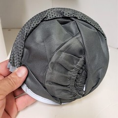 GRAY Hard Hat Sun Shade Visor Full Brim Mesh Neck HI VIS REFLECTIVE STRIPE