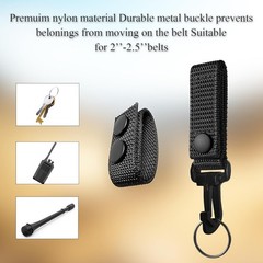 6Pcs Nylon Duty Belt Keepers for Duty Belt, Tactical Belt Loop Clip Molle Key Ho
