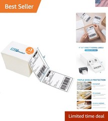 500-Pack 4×6 Perforated Thermal Labels for Efficient Shipping Solutions