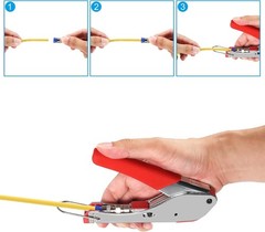 Coax Cable Crimper Coaxial Compression Tool Kit Wire Stripper with F RG6 RG59