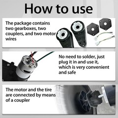 Fast Steel Gear Motor Gearbox Set for Power Wheels Vehicle Conversion Kit