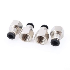 10 Pack Pneumatic Female Straight 1/4 Inch Tube OD X 1/4 Inch NPT Thread Push to