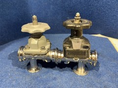 Lot of 2 ITT Dia-Flo 1819 1in CF3M 3-Port Sanitary Diaphragm Valve