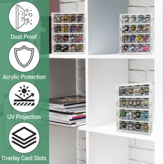 Acrylic Display Case Compatible with Funko Bitty Pop – Clear Tiered Stand