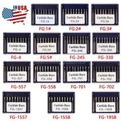 10pc/1pack Fresas de acero de carburo tungsteno FG redondas Drill Alta velocidad