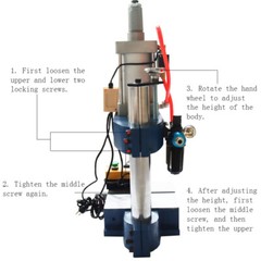 1763Lb/800kg Pneumatic Punch Machine w/2Control Button Vertical Type 0.4-0.7Mpa