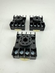 x(3) Custom Connector OT08 8 PINS Din Relay Socket, 10A, 600 VAC,
