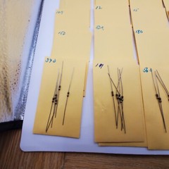 Various Values 1/2 W Vintage Resistors lot of 25 – 5 of each value – 125 Total