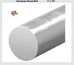 Aluminum Bar Round Rod 1″ x 6 Feet Solid Stock Alloy 6061 Unpolished Finish NEW