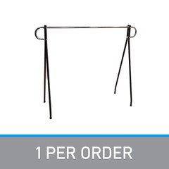 Clothing Rack Black & Chrome Single Rail Retail Storage Garment Salesman 48 x 60