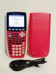 Texas Instruments TI-84 TI Plus C Silver Graphing Calculator Hot Pink w/ Charger