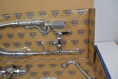 T&S Deck Mount 24 3/4in Pre-Rinse With Low Flow Spray, 24in Hose, 8″ Faucet.