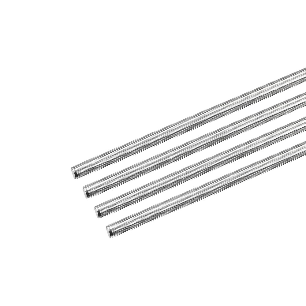 4Pcs Fully Threaded Rod M5x350mm 0.8mm Pitch 304 Stainless Steel Right Hand
