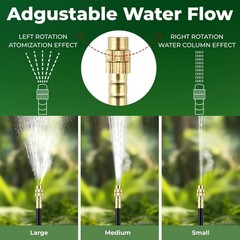 230FT Drip Irrigation Kit: 40 Nozzles, Adjustable Misting Sprinkler System