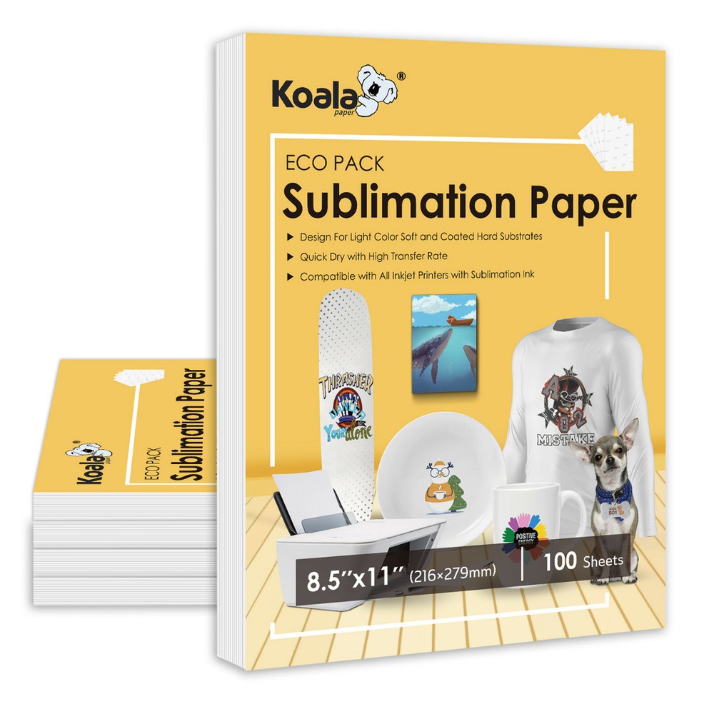 Koala Sublimation Paper 8.5×11 500 Sheet for Inkjet Heat Transfer Bulk Wholesale