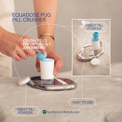 EQUADOSE Pill Crusher for Adults, Seniors & Pets, 1 Count (Pack of 1), White