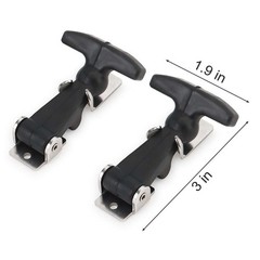 2-10X Rubber Flexible T-Handle Hasp Draw Latch for Tool Box RV Cooler Golf Cart