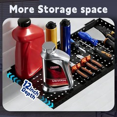 Heavy Duty Slatwall Shelf 24x12Inch, Steel Slatwall Accessories Storage Rack for