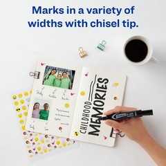 Avery Permanent Markers, Regular Desk-Style Size, Chisel Tip, Water and Wear