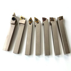 1/2″ Shank Nickel Plated Indexable Lathe Turning Tool Holder Set 7 Pieces US*