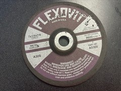 Flexovit 7 x 1/4 x 7/8 Type 27 Grinding Wheel Part # A5356 Metal Fast Cut