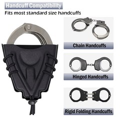 Molle Handcuff Pouch, Cuff Case for Duty Belt Vest, Fit Standard, 2 Cuffs